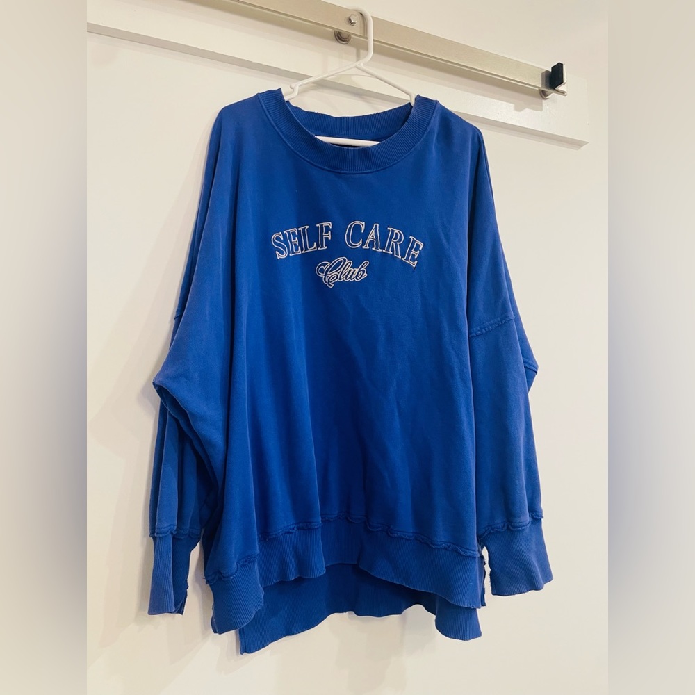 Aerie oversized “self care club” sweatshirt